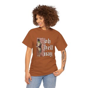 Oh Hell Nay Shirt | Funny Dapper Frog Graphic Tee | Sarcastic Vintage Cottagecore Gothic Top