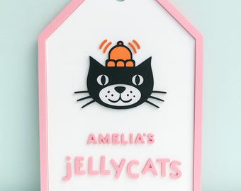 Personalised Jellycat Inspired Name Tag: Custom Toy Sign