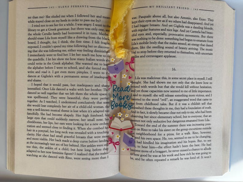 Small Acrylic Bookmark with Printed Design and Ribbon Tassel image 17