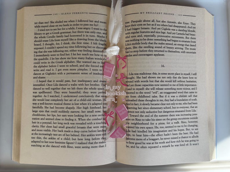 Small Acrylic Bookmark with Printed Design and Ribbon Tassel image 16