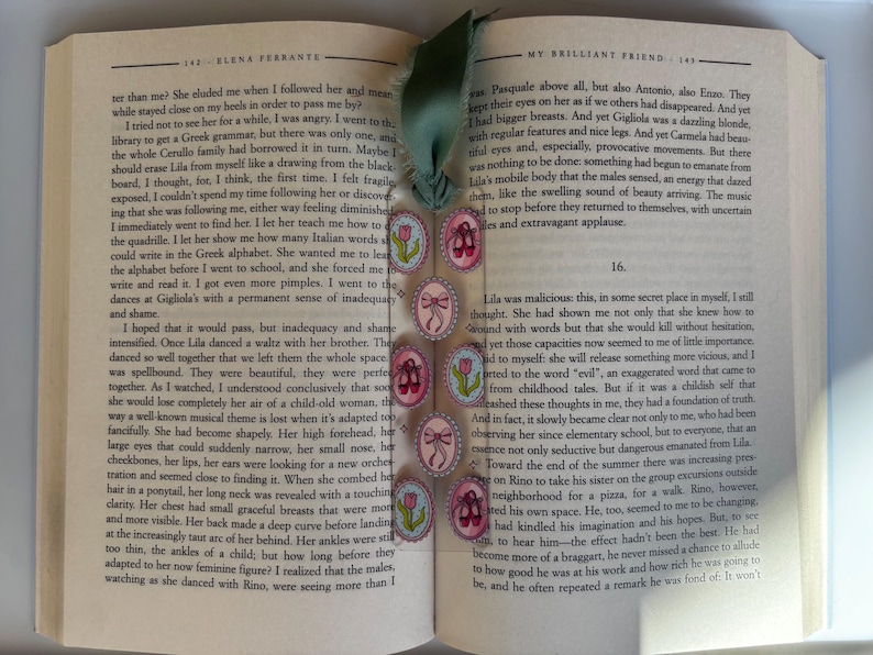 Small Acrylic Bookmark with Printed Design and Ribbon Tassel image 10