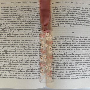 Small Acrylic Bookmark with Printed Design and Ribbon Tassel image 18