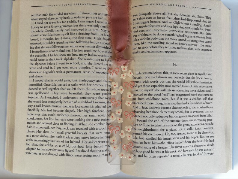 Small Acrylic Bookmark with Printed Design and Ribbon Tassel image 18