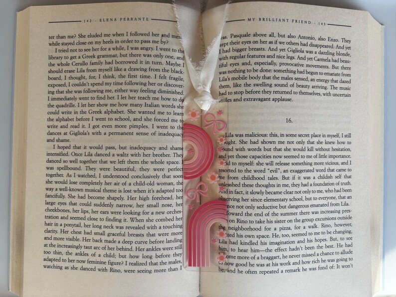 Small Acrylic Bookmark with Printed Design and Ribbon Tassel image 14
