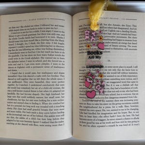 Small Acrylic Bookmark with Printed Design and Ribbon Tassel image 20