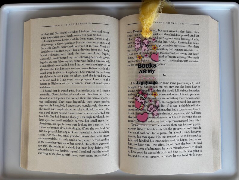 Small Acrylic Bookmark with Printed Design and Ribbon Tassel image 20