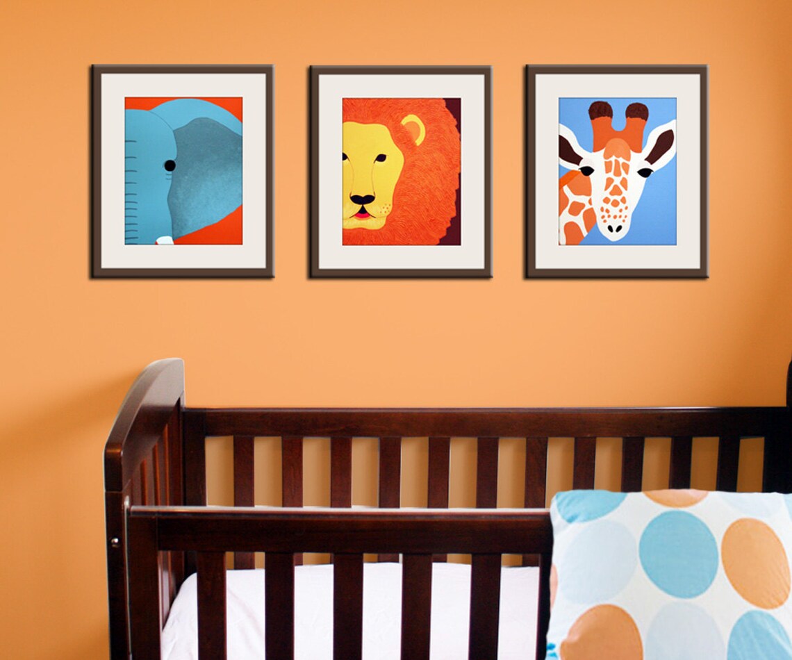 Jungle nursery decor. Baby nursery art prints. Safari theme Etsy
