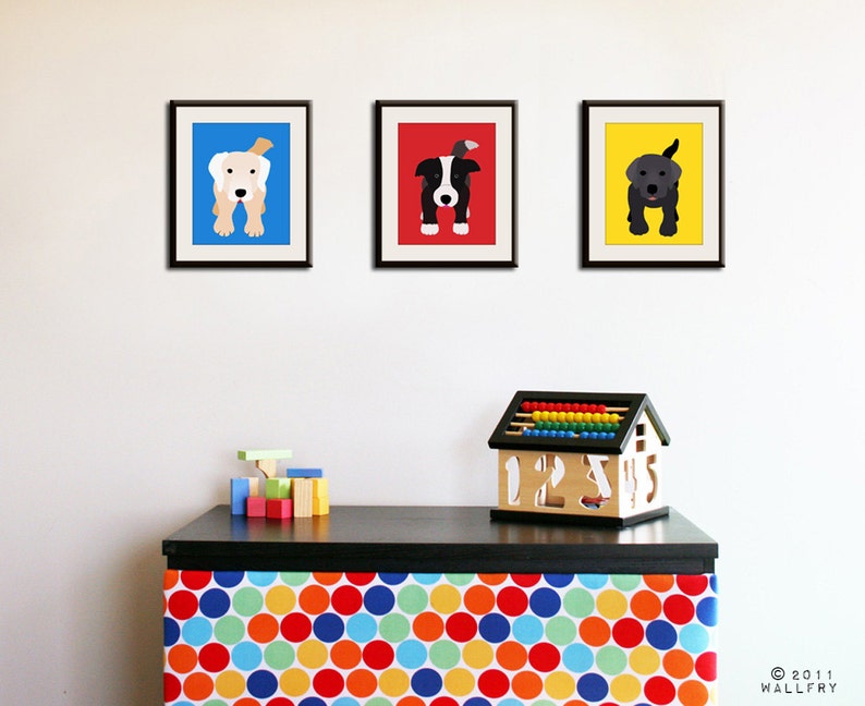 Dog Prints Childrens Wall Art. Art for Children Kids Wall - Etsy