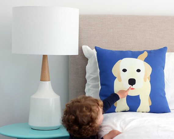 Labrador Throw Pillow Cushion Nursery Decor Children S Etsy