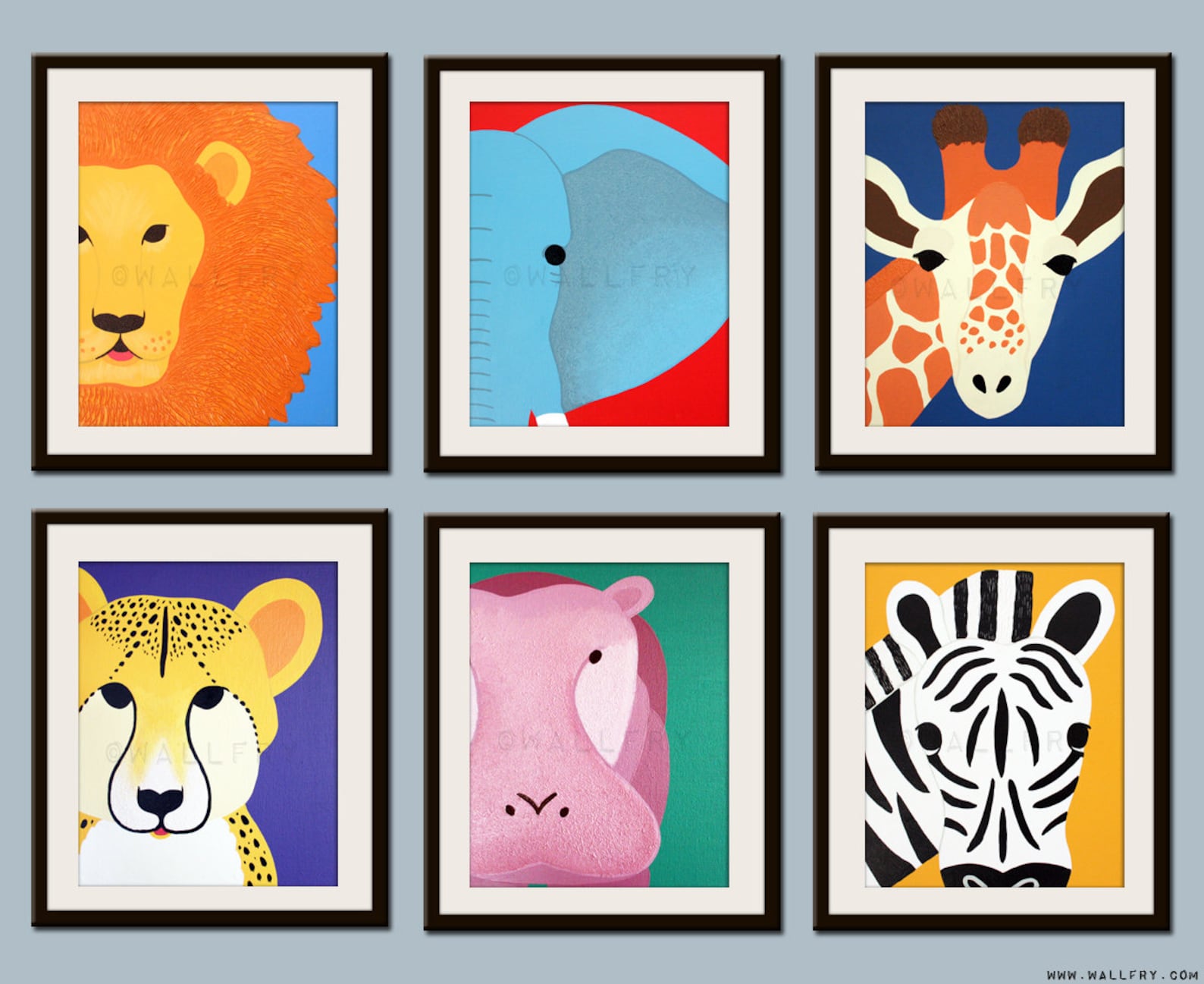 Nursery Art Safari Animal Prints for Baby / Child. Pictures of Etsy