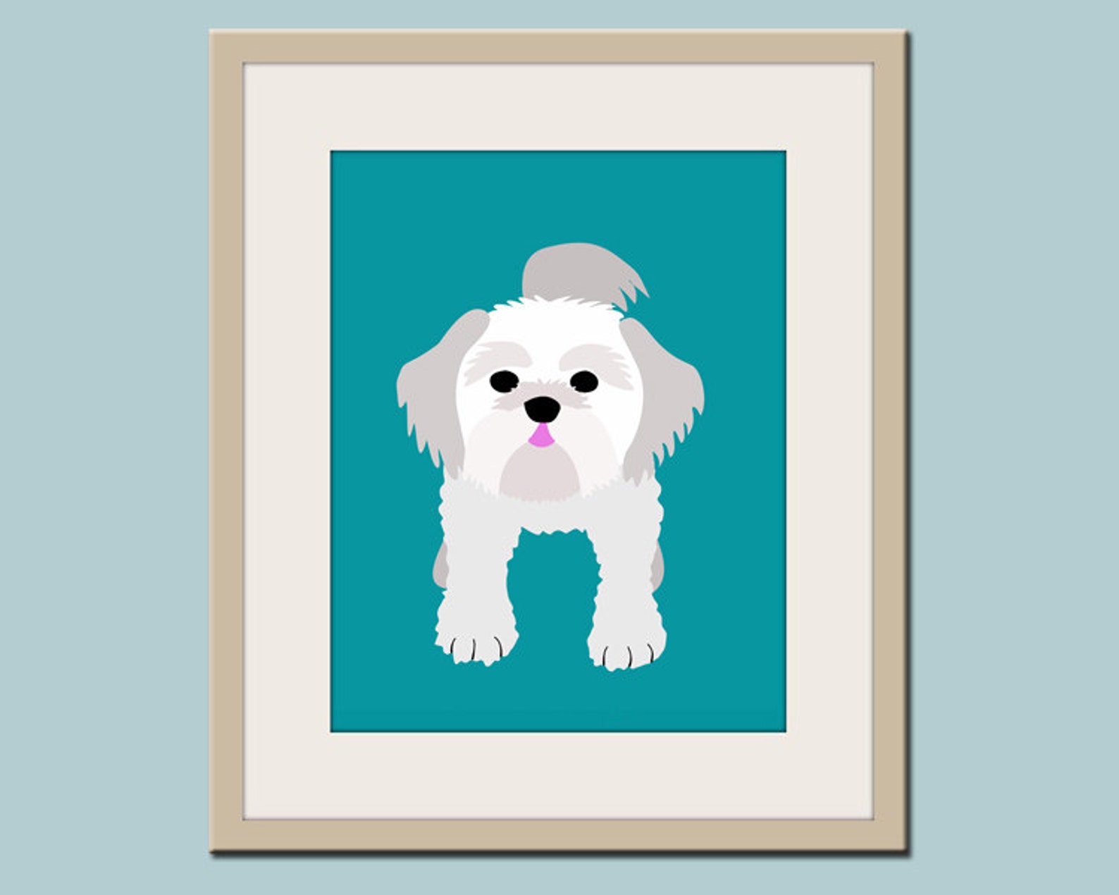 Shih Tzu Print Dog Art. Dog Nursery Decor. Children Wall Etsy