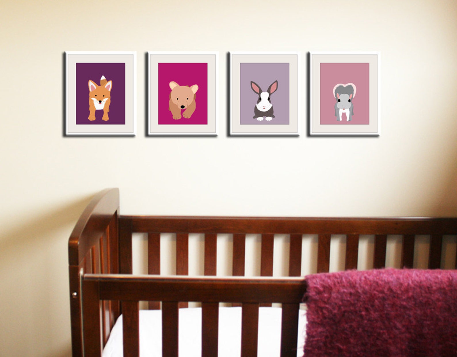 Forest nursery décor. Woodland prints for kids. Nursery