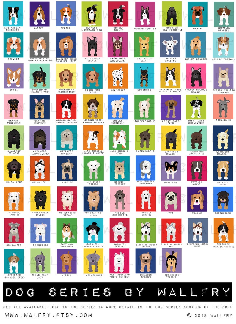 Dog Wall Prints. Kids Art. Childrens Art. Puppy Dog Nursery - Etsy