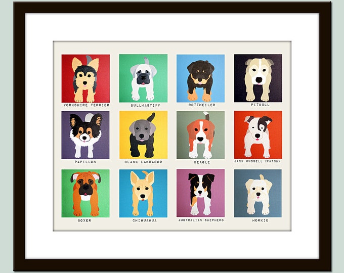 Cute Dog Wall Prints. Dog Nursery Pictures Kids Wall Art Kids Etsy
