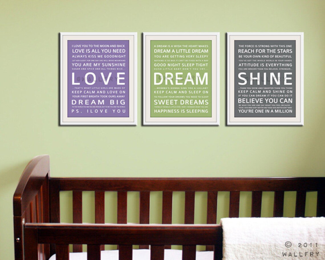 Children Wall Art. Baby Nursery Art Print. Typography Art for Etsy