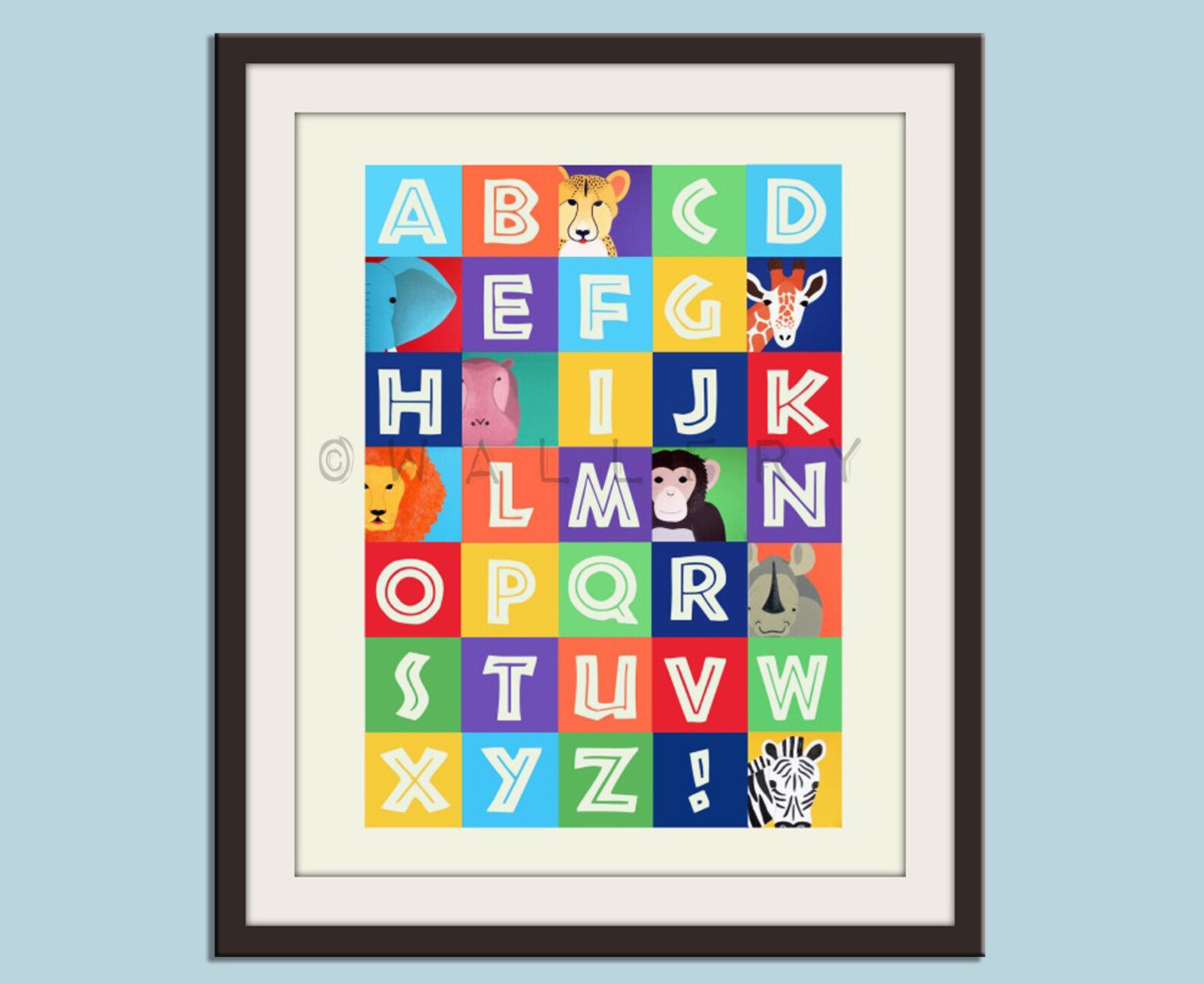 ABC Wall Art Animal Alphabet Print Children Art. Safari Art Etsy