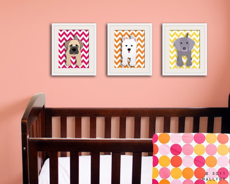 Dog Prints Childrens Wall Art. Art for Children Kids Wall - Etsy