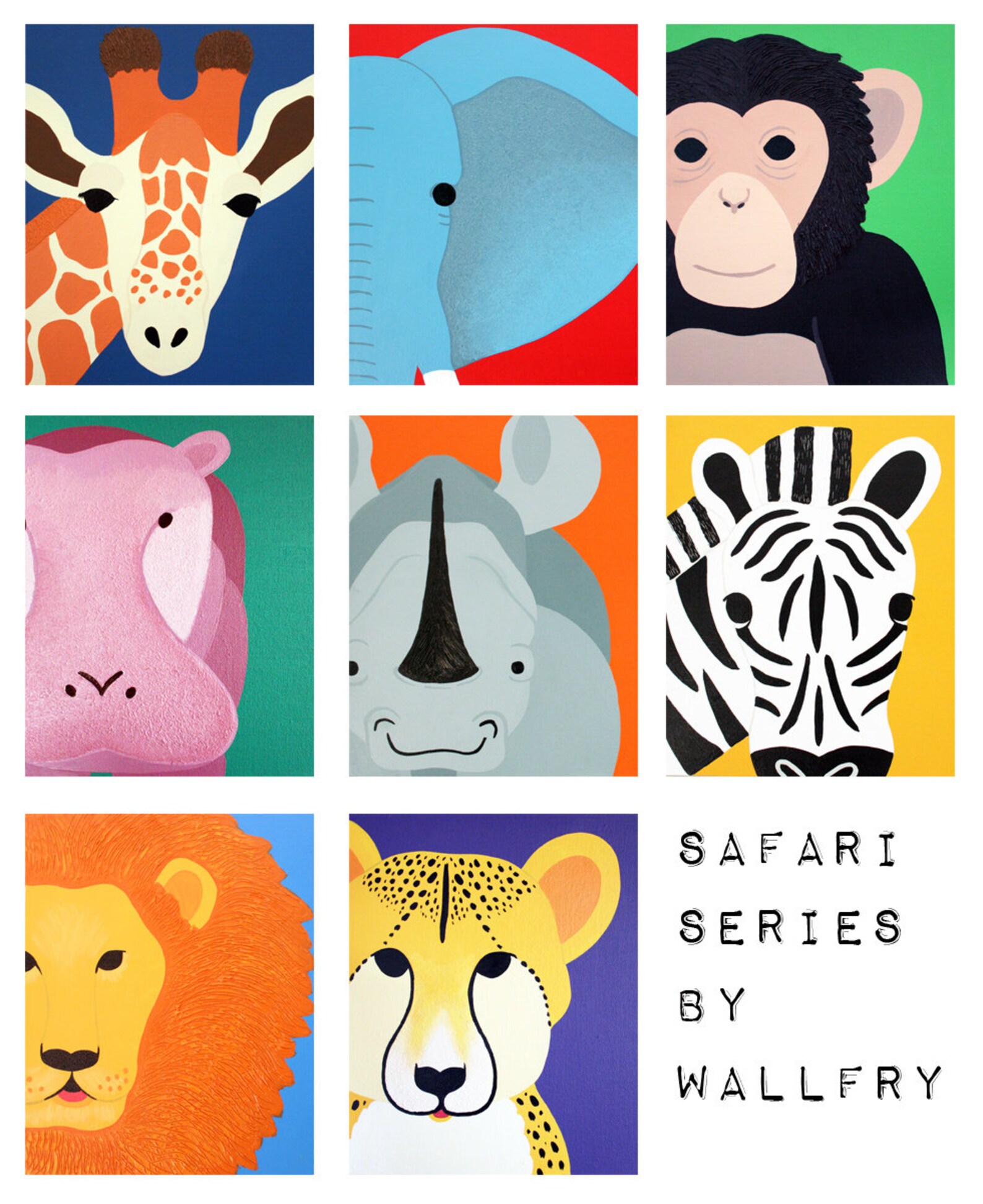 Jungle Nursery Art Safari Artwork Prints for Baby & Child. SET Etsy