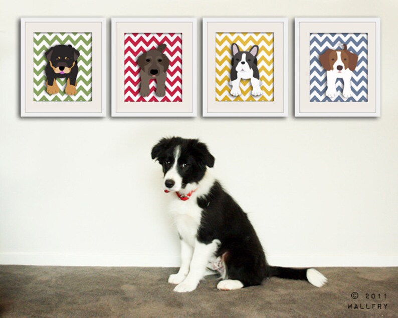 Kids Wall Art Puppy Dog Print. Puppy Dog Nursery Artwork for | Etsy