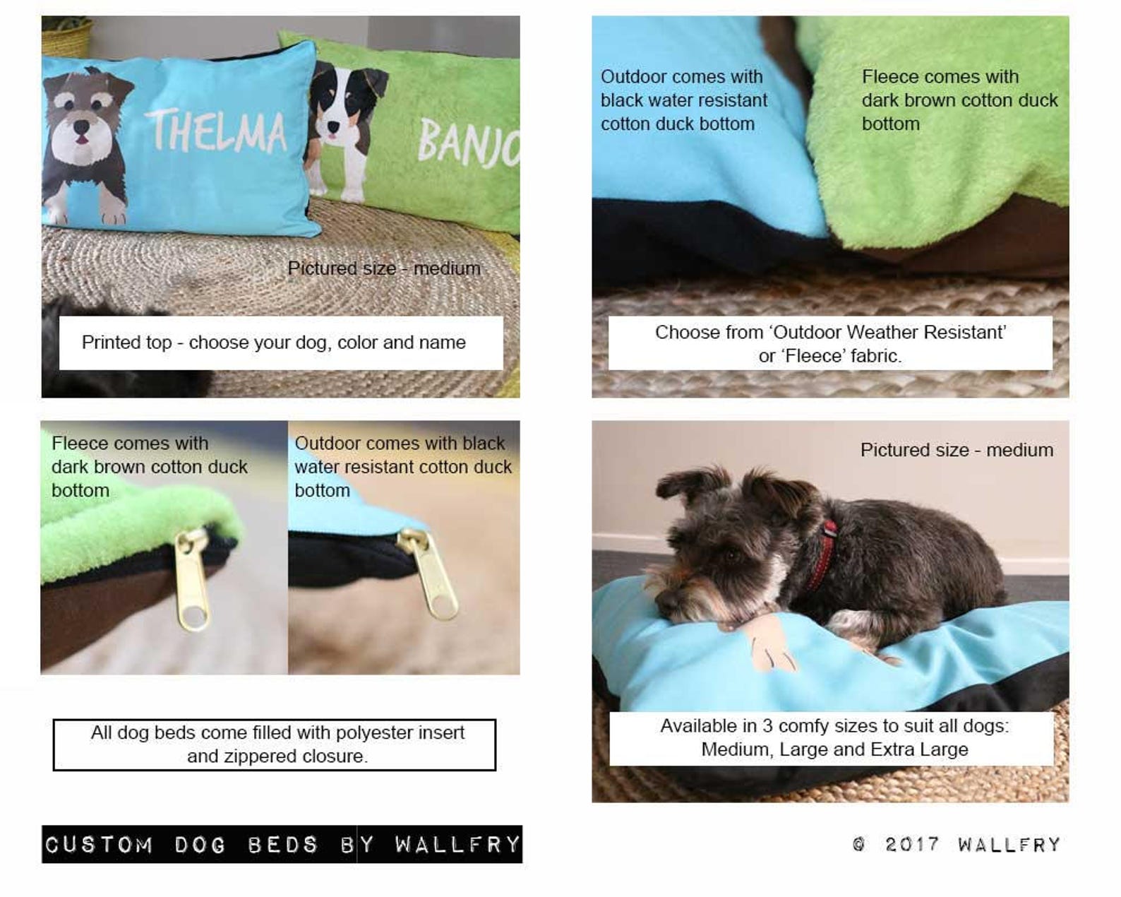 Custom Dog Bed. Personalized With Name and Picture of YOUR Etsy