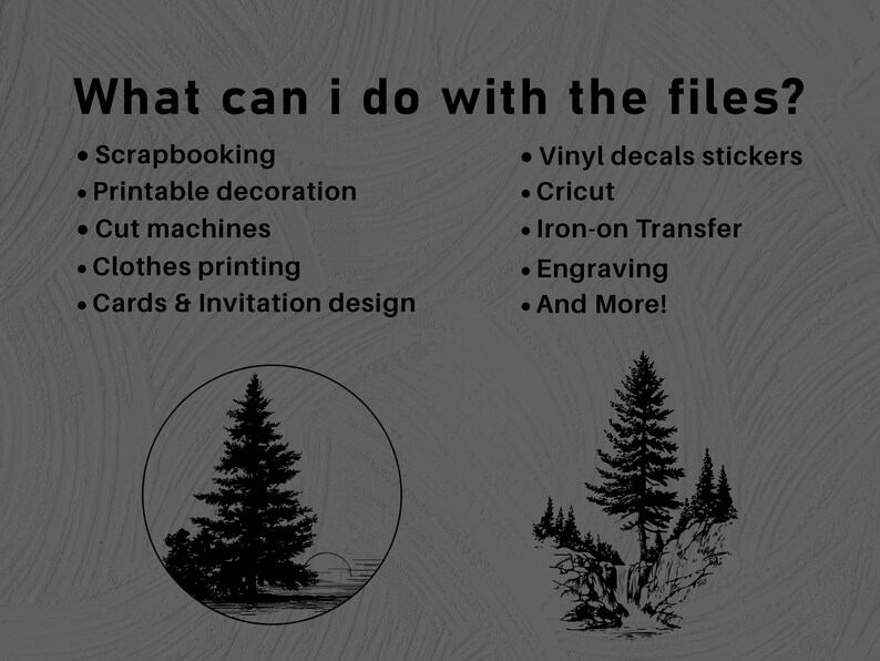 Pine Tree SVG PNG Bundle, Evergreen Forest Clipart, Cricut Cut Files - Etsy