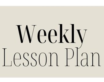 Editable Weekly Lesson Plan Template – Printable Teacher Planner - Etsy