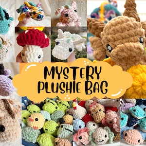Mystery Crochet Plushie Bag, Surprise Handmade Amigurumi Plushies - Unique Gift