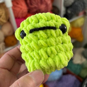 No Sew Crochet Pattern PDF - Frog for beginners, digital download