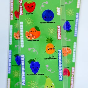 Fruits of The Spirit Bookmark, Christian Bookmark, Colourful Faith Bookmark, Inspirational Scripture Gift for Book Lovers