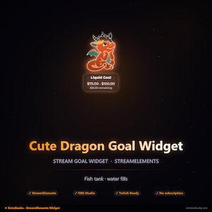 Dragon Animierte Tor Widget | Tor-Tracker Overlay | Twitch StreamElements + OBS Browser Quelle