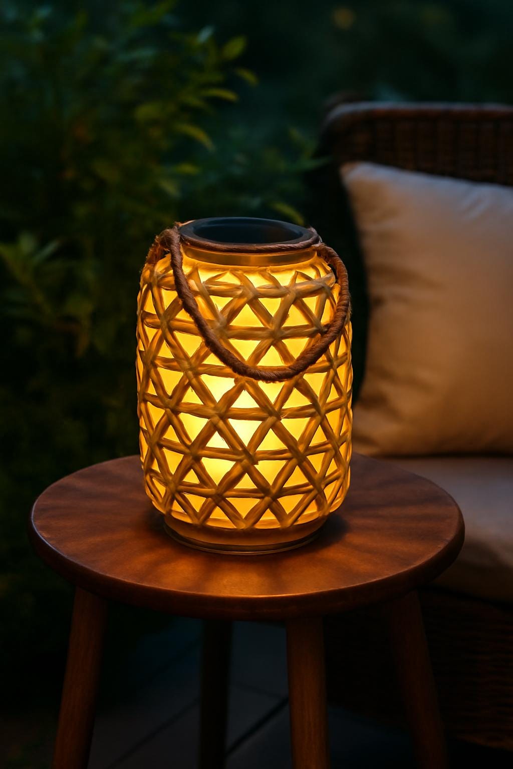 Batterie Lichterkette Coole LED-Lichterkette Mit 10 Bambus-Laternen   Perfekt Fr Garten, Balkon & Deko Laternen Lichterkette Balkon
