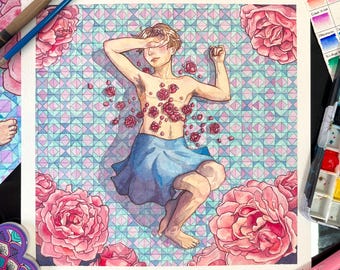 Original Watercolor Painting: Genderfluidity — Queer Fine Art; Queer Home Decor; Watercolor Collector Art