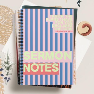 Personalized Sermon Notes Journal: Lined Church Notebook, Bible Study Gift