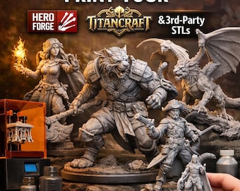 Custom Miniature Printing Service | Print Your HeroForge, TitanCraft & Third-Party STLs | High-Resolution Resin Minis