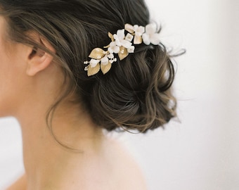 MAPLE | Bridal Hair Comb, Wedding Hair Comb, Floral Hair Comb, Floral Bridal Comb, Bridal Headpiece