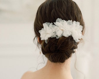 FLORA | Floral Bridal Hair Piece, wedding headpiece, bridal hair comb, bridal hairpiece, floral wedding hair comb