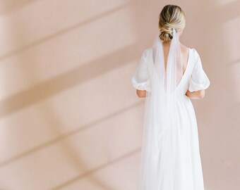 Blossom Draped Wedding Veil With Trinity Lace, Available in  display picture 1
