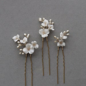 IN THE FALL | floral bridal hair pins, wedding hair pins, floral hair pins, Wedding hairpiece, flower pins