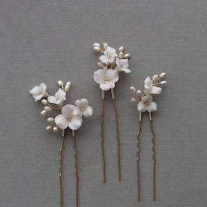 IN THE FALL | floral bridal hair pins, wedding hair pins, floral hair pins, Wedding hairpiece, flower pins