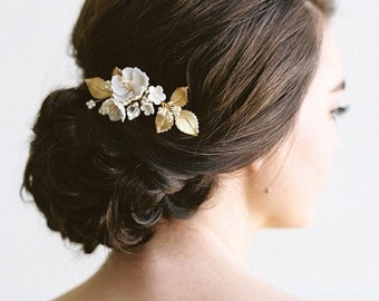 Wedding Hair Comb, Floral Hair Comb, Bridal Hair Comb, Floral Bridal Comb, Bridal Headpiece Wedding Headpiece, FRANCIS