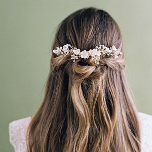 Wedding Hair Vine, Bridal Hair Vine, Gold Hair Vine, Bridal Headpiece, Wedding Headpiece, Gold Bridal Comb, Gold Flower Vine