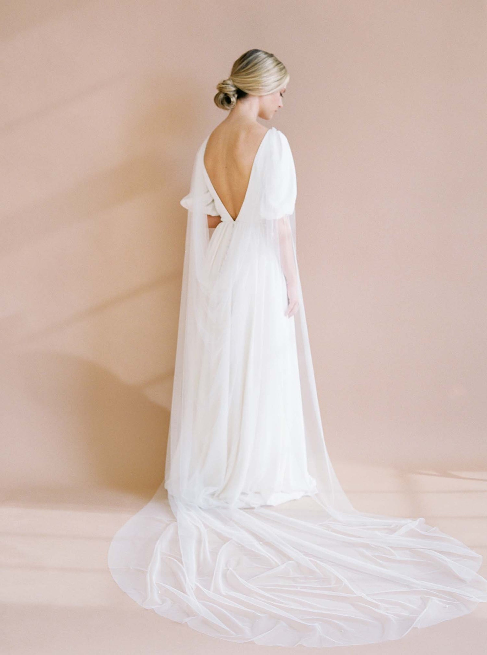 pearl wedding cape