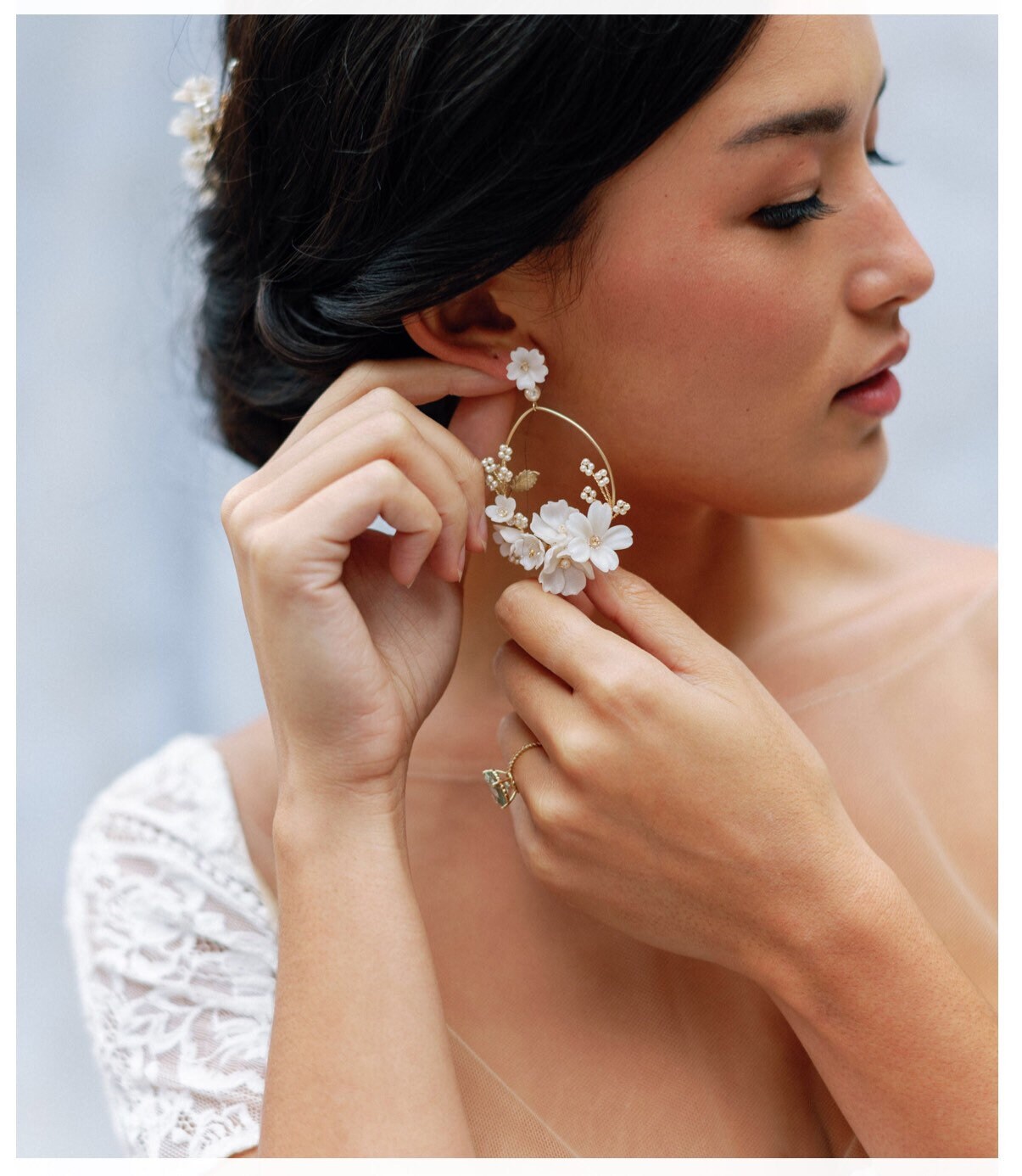 Greta Bridal Earrings by Maria Elena Headpieces | The Bridal Finery