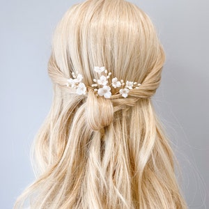 IN THE FALL floral bridal hair pins, wedding hair pins, floral hair pins, Wedding hairpiece, flower pins image 10