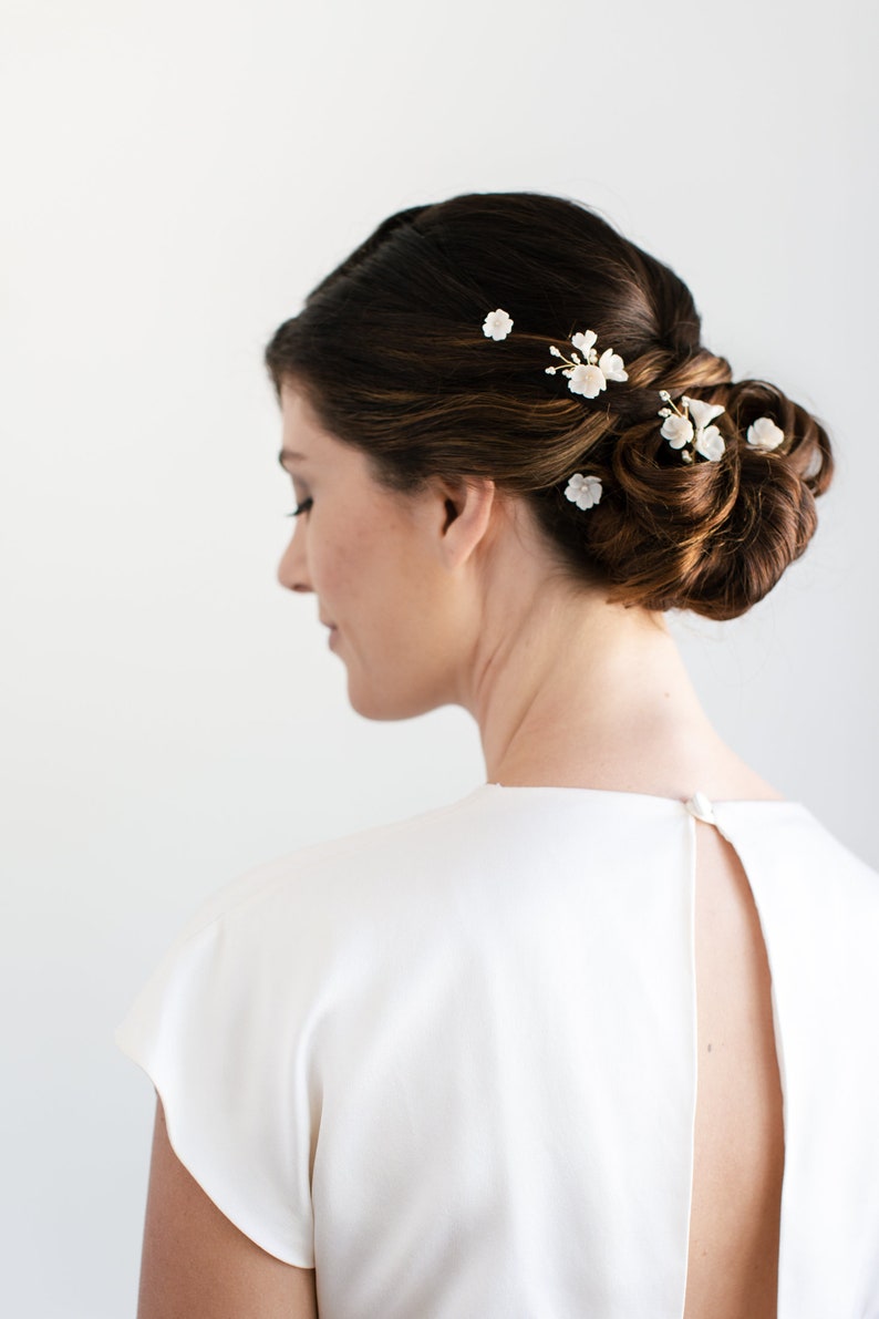 A SPRING AFFAIR floral bridal hair pins, wedding hair pins, floral hair pins Wedding hairpiece, flower pins image 5