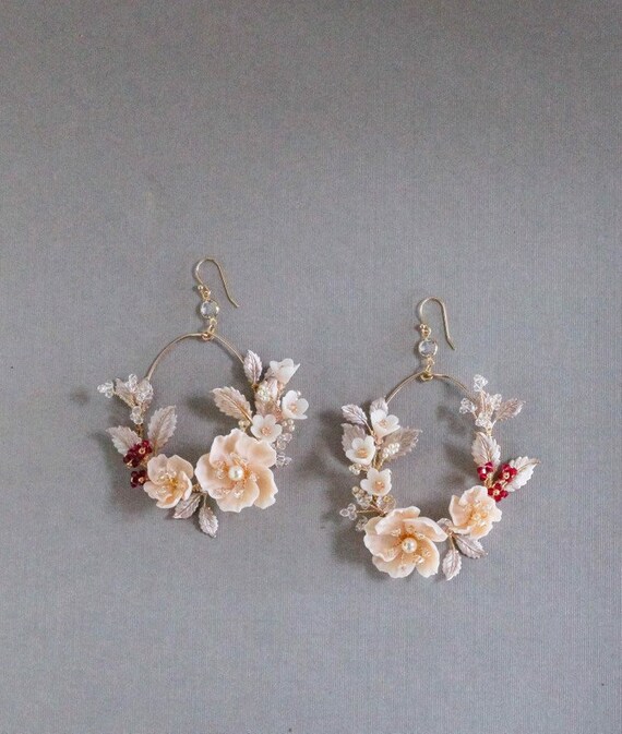 15+ Crystal Flower Earrings