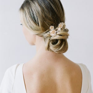 FLIRTING WITH SPRING floral bridal hair pins, wedding hair pins, floral hair pins Wedding hairpiece, flower pins image 3