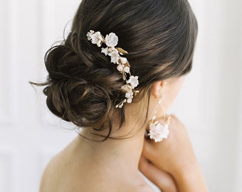 SCHUYLER | Bridal hair comb, wedding hair comb, floral headpiece