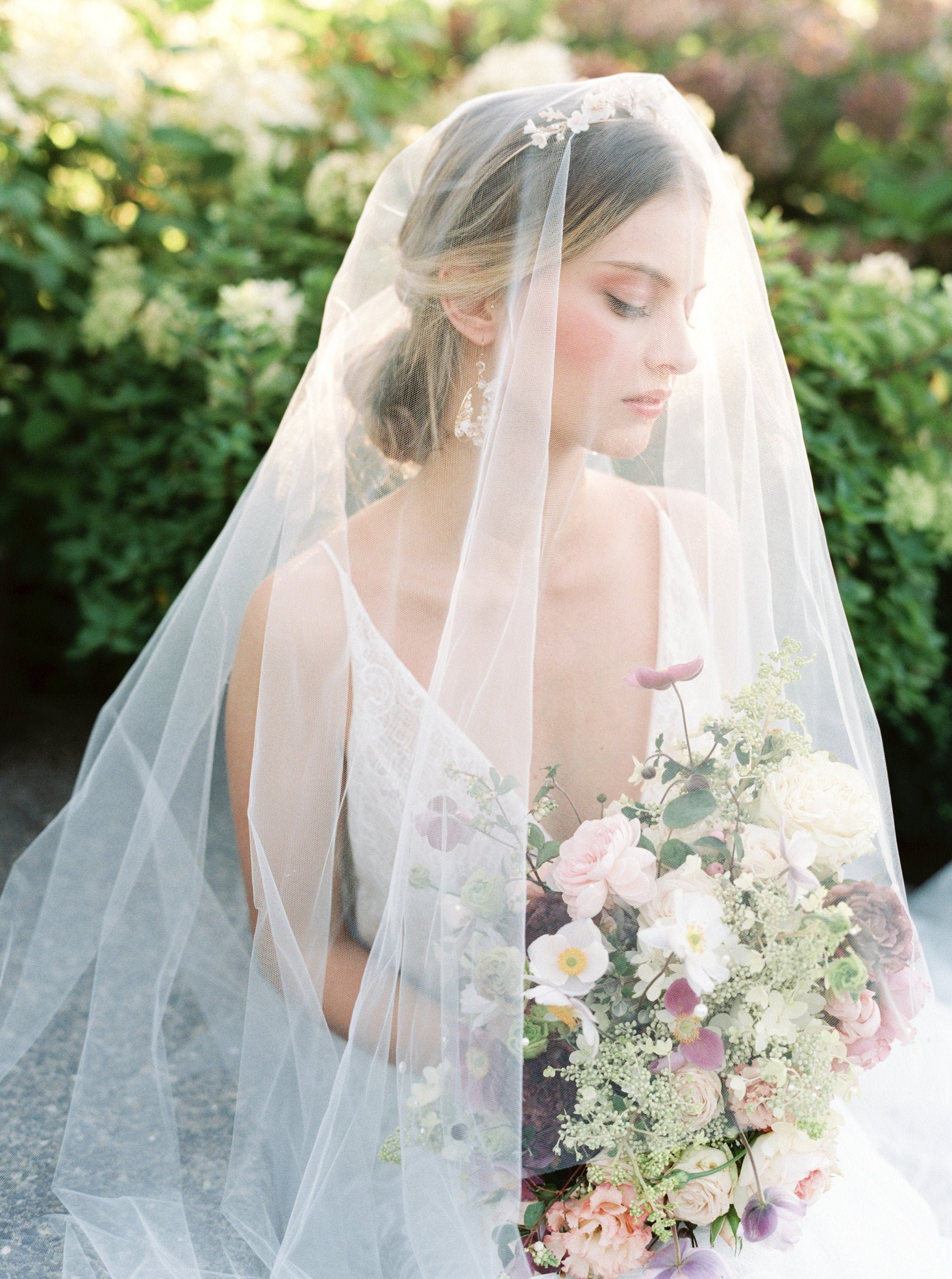 CASSANDRA Wedding Veil with Blusher Bridal Veil with Etsy — free download
