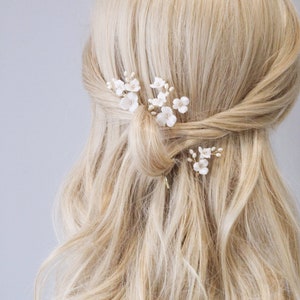 IN THE FALL floral bridal hair pins, wedding hair pins, floral hair pins, Wedding hairpiece, flower pins image 9